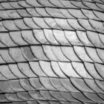 Schieferplatten in deutscher Deckung