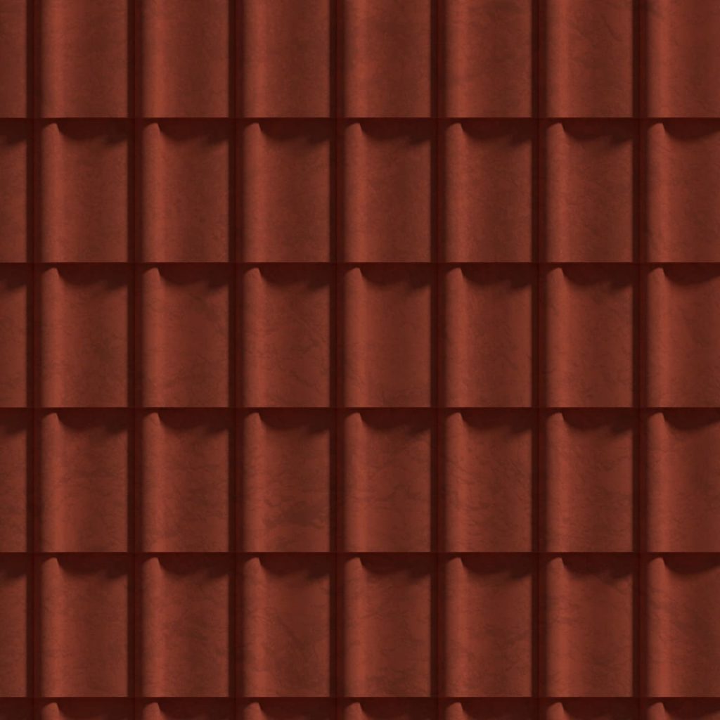 Flachdachziegel mit doppelter Falz (Ringverfalzung)