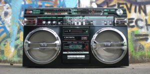 Boombox und Graffitti