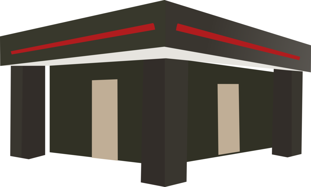 Bungalow mit Flachdach