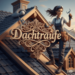 Dachdeckerin auf einem Dach