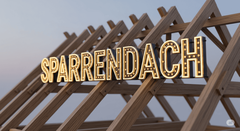 Sparrendach-Schriftzug