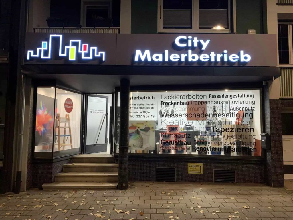 Ladenlokal vom City Malerbetrieb